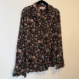 Philosophy Long Sleeve Floral Button Down